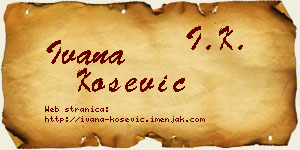 Ivana Košević vizit kartica